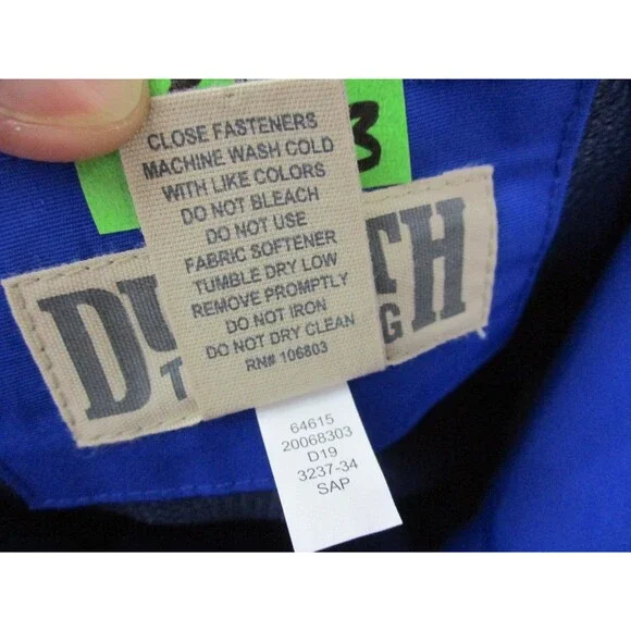 Duluth Jacket Mens Extra Large XL Blue Lightweight Nylon Full Zip - Picture 10 of 10